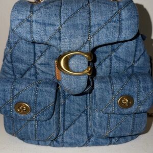 Coach Tabby Quilted Denim Convertible Backpack